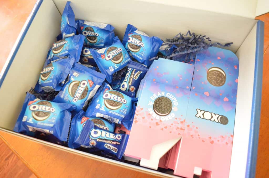 box of OREO cookies Valentine's Day kit