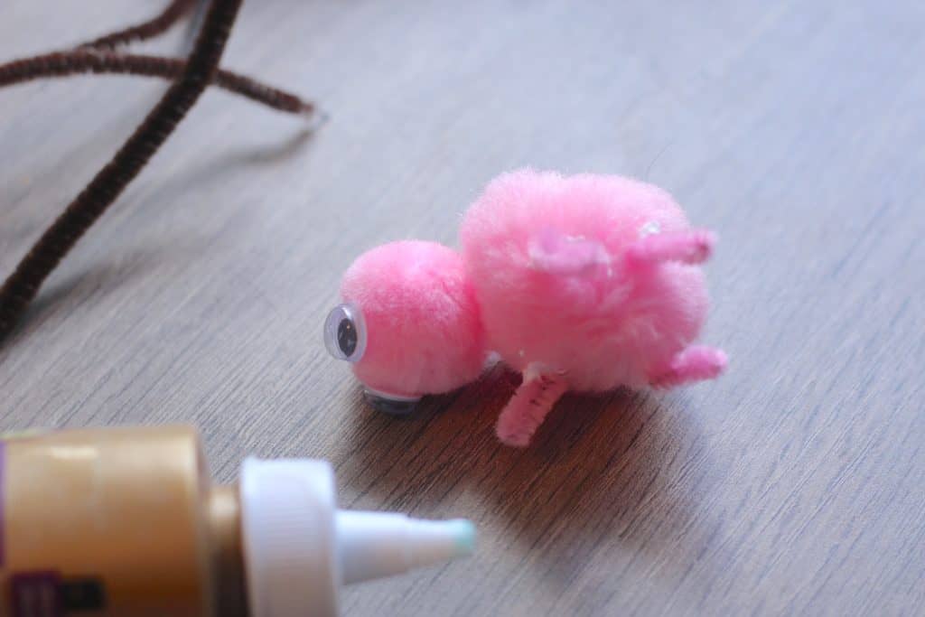 pig pom pom pipe cleaner craft