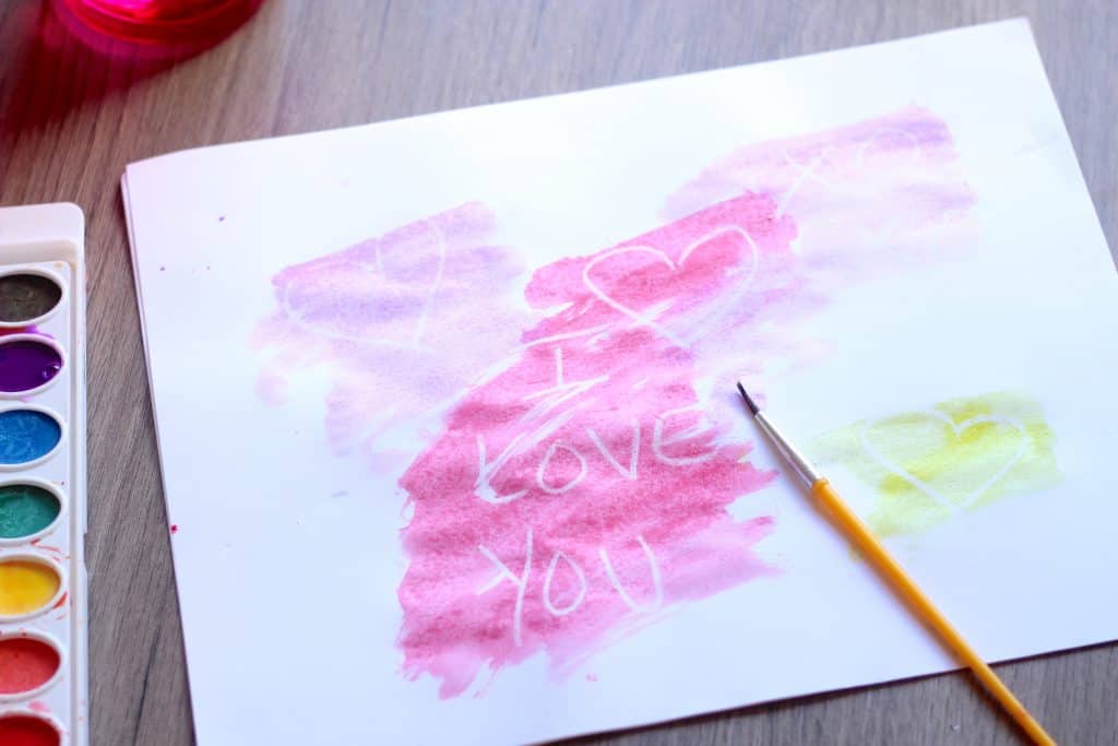 watercolor art writing craft project