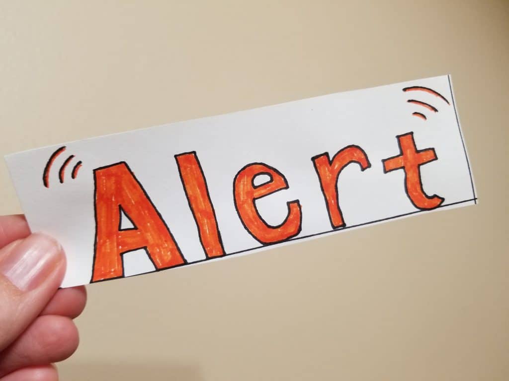 Be Alert Bookmark