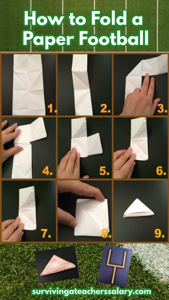 how to fold a paper football