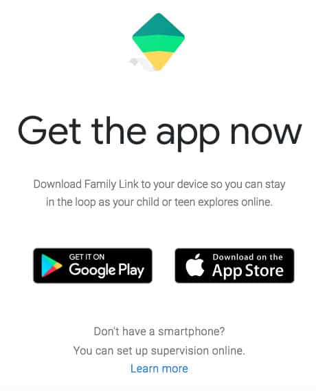 Family Link app for families