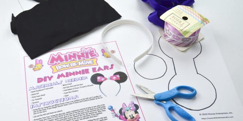 craft materials for minnie mouse ears