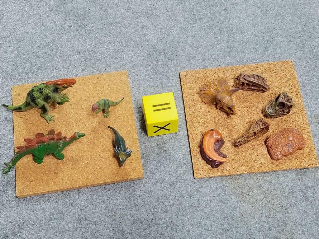 dinosaurs and fossils sensory play learning