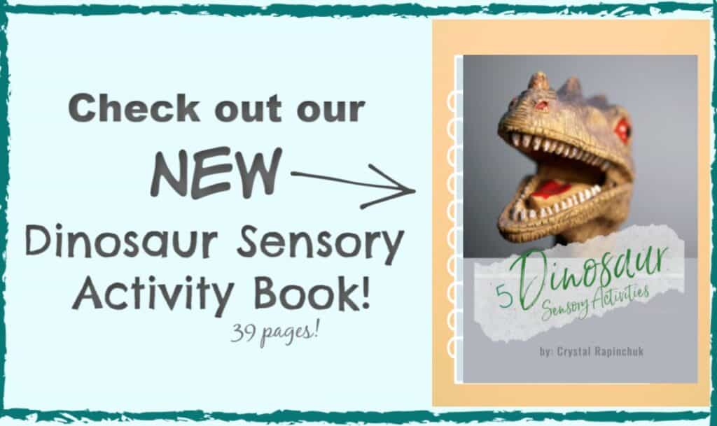 dinosaur sensory activity book