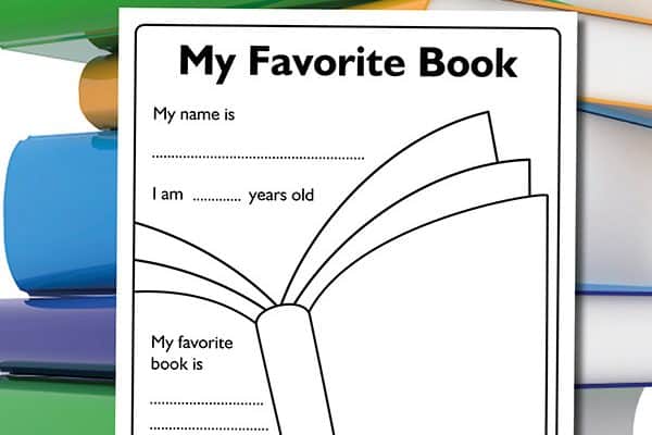 My Favorite Book Printable Activity page