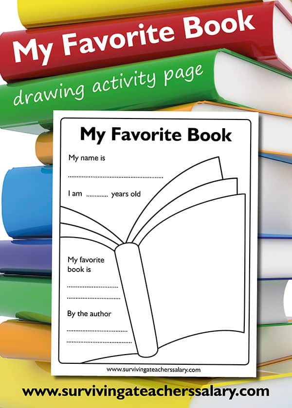 My Favorite Book Printable Activity page