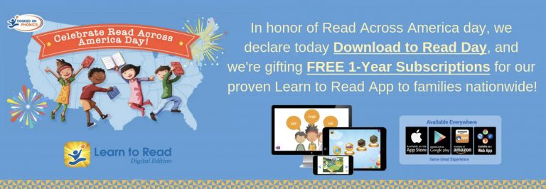 FREE Hooked on Phonics Learn to Read App + 1 Year Subscription