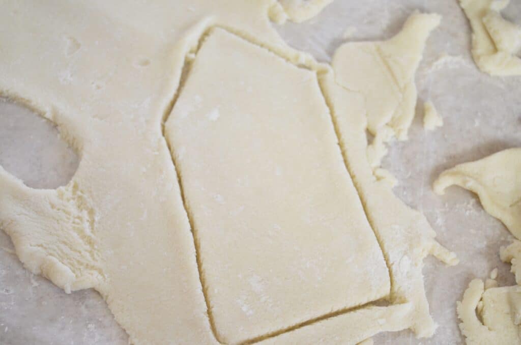 house pencil salt dough cookie cutter