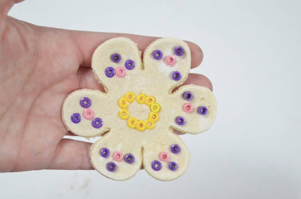 salt dough flower perler beads