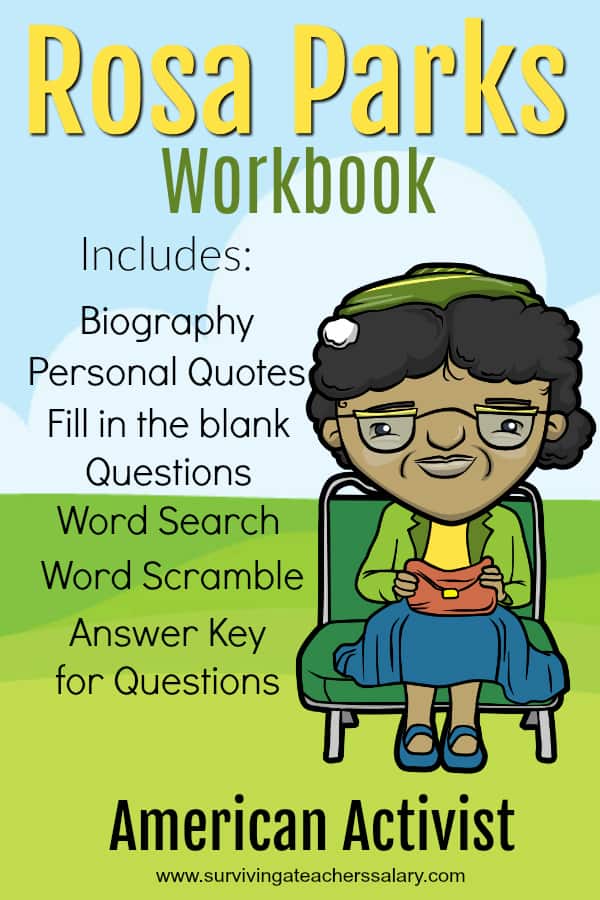 printable rosa parks workbook