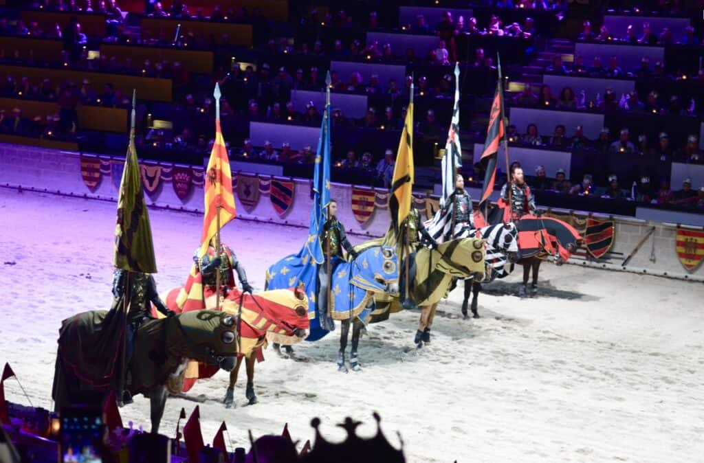 horses and knights at Medieval Times