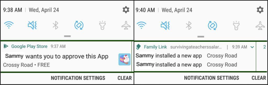 Google Family Link na App Store