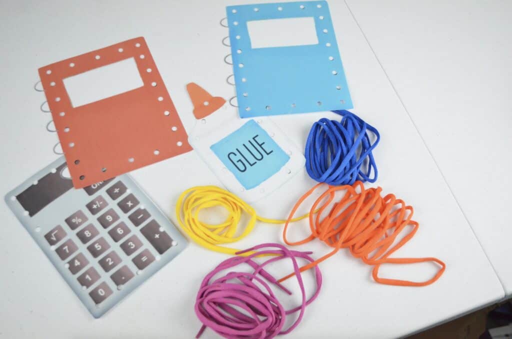 printable lacing cards with shoelaces