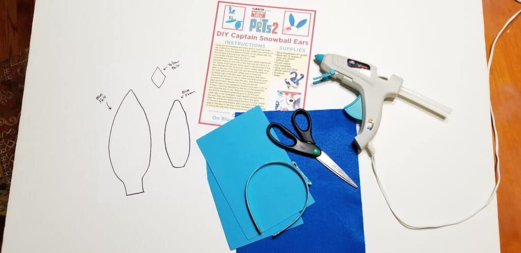 craft supplies for bunny headband