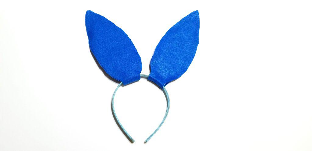 blue bunny ears headband