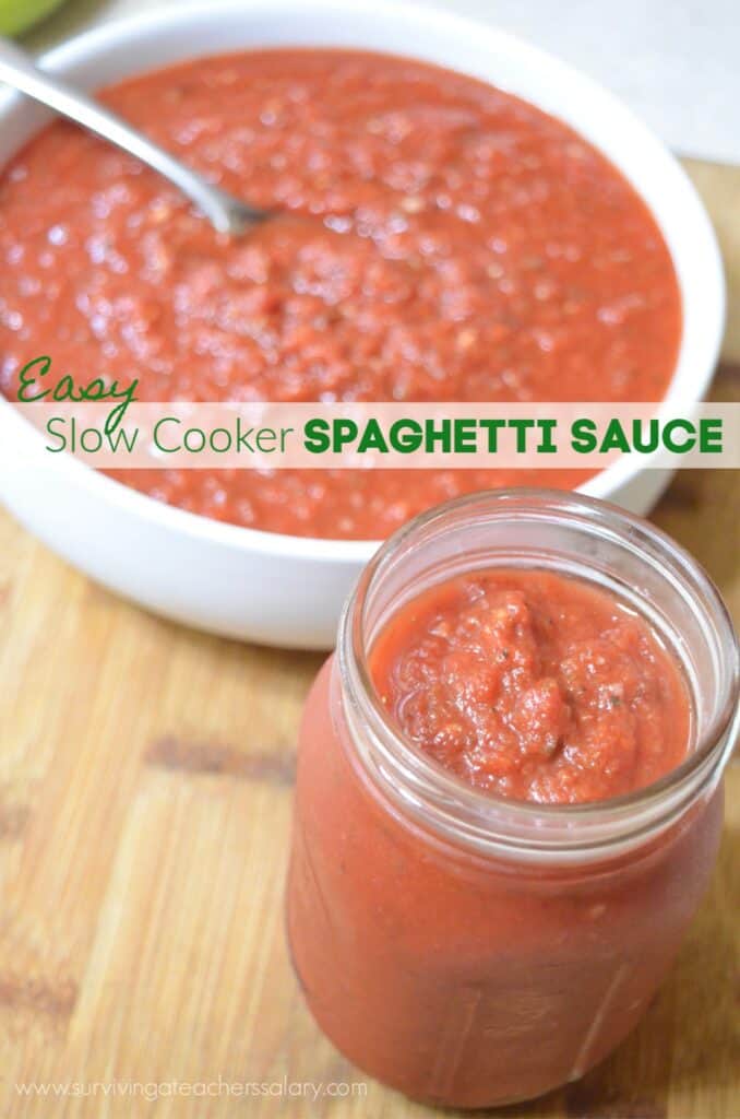 fresh mason jar and bowl spaghetti sauce