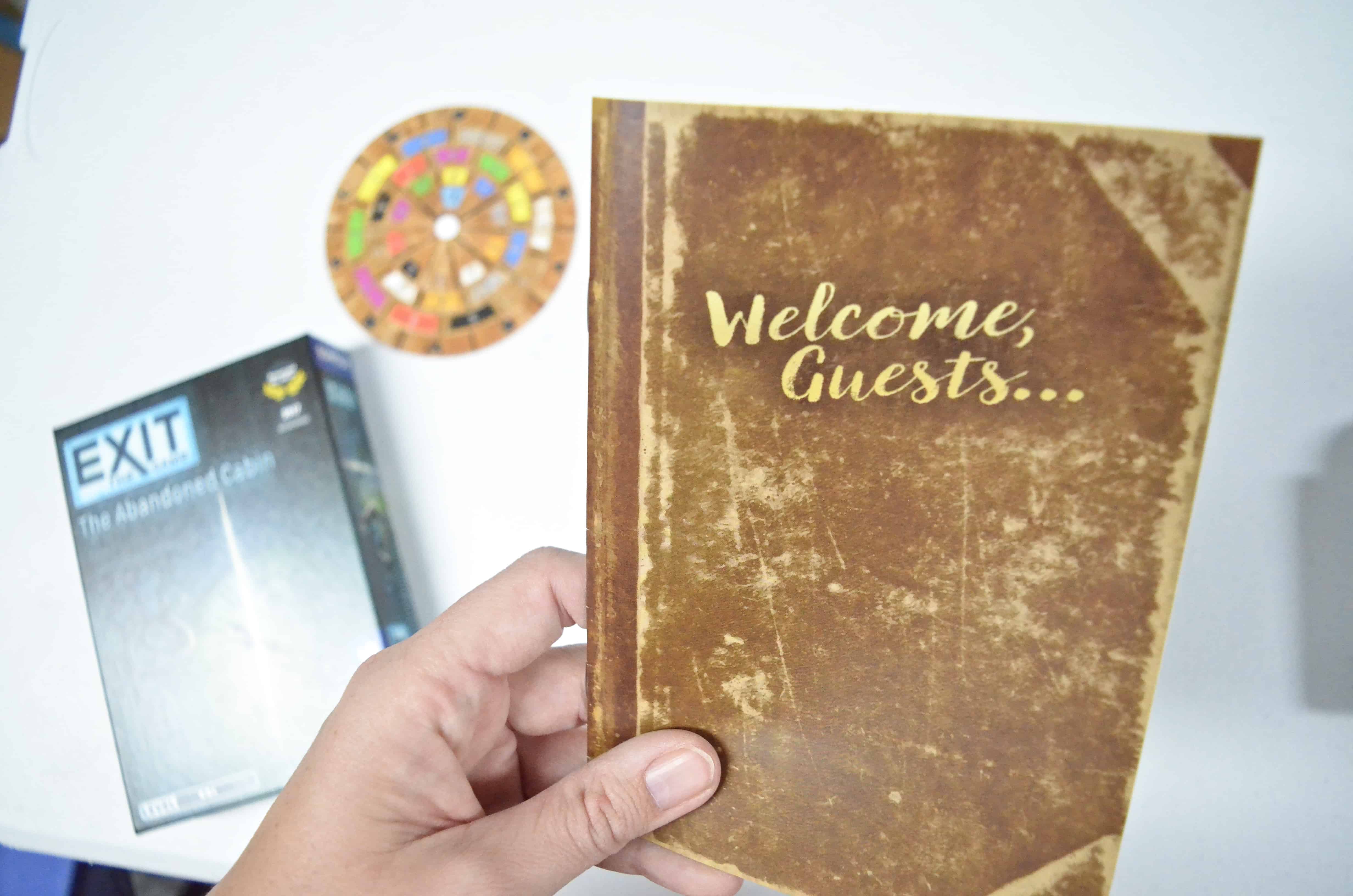 welcome guests brown journal book