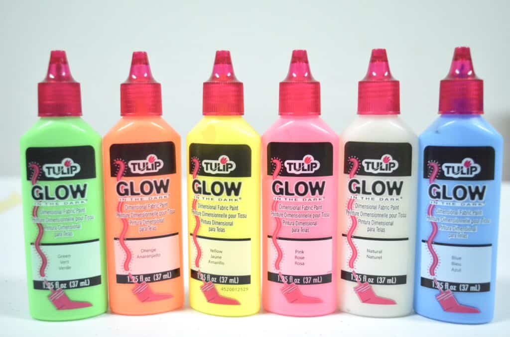 glow in the dark paint bottles