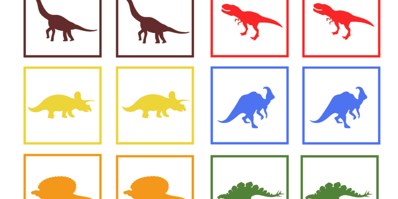 Learning Colors and Numbers in Preschool Dinosaur Worksheets