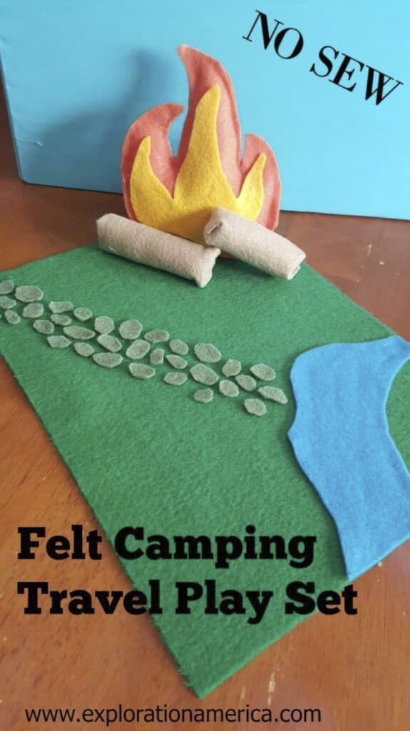 felt camping play set