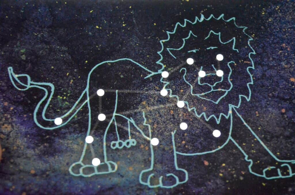 lion constellation card for science