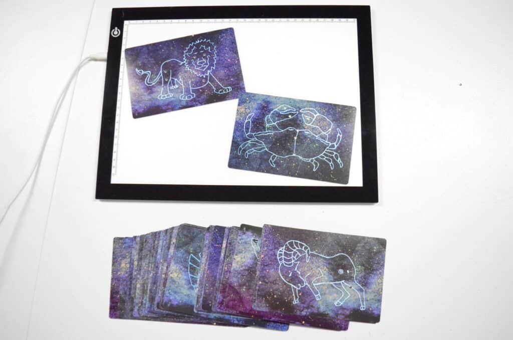 light table constellation cards