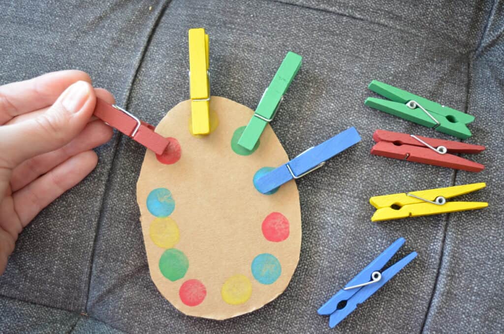 clothespin dot art activity