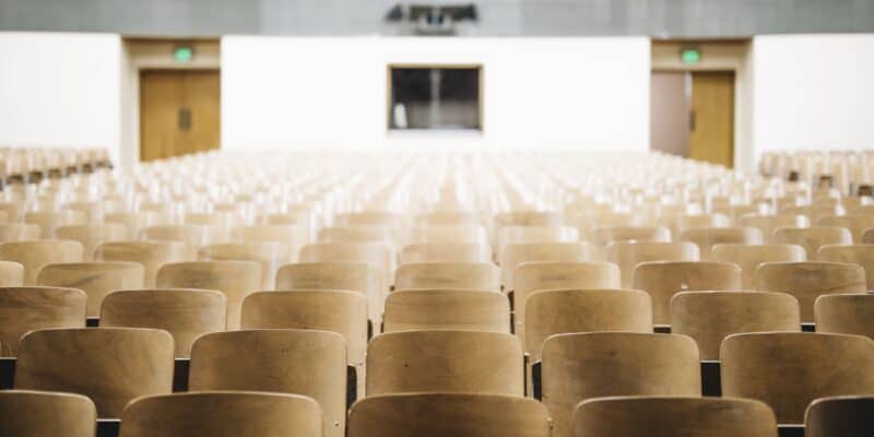 empty theater seats school stock