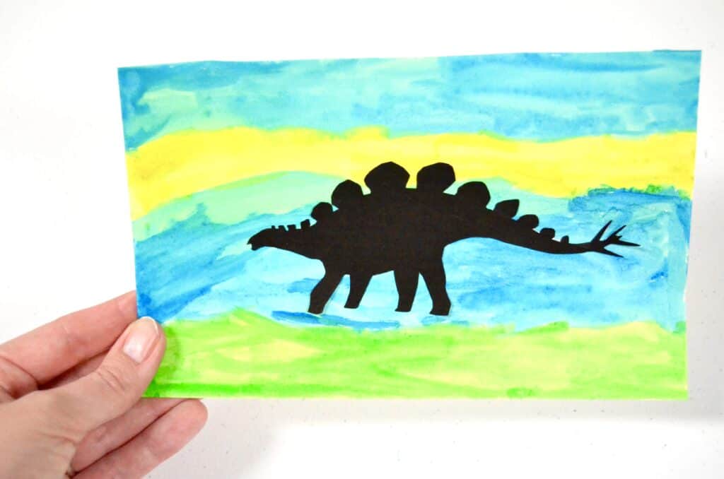 Dinosaur Art Activities for Kids - Silhouette Sensory Creations