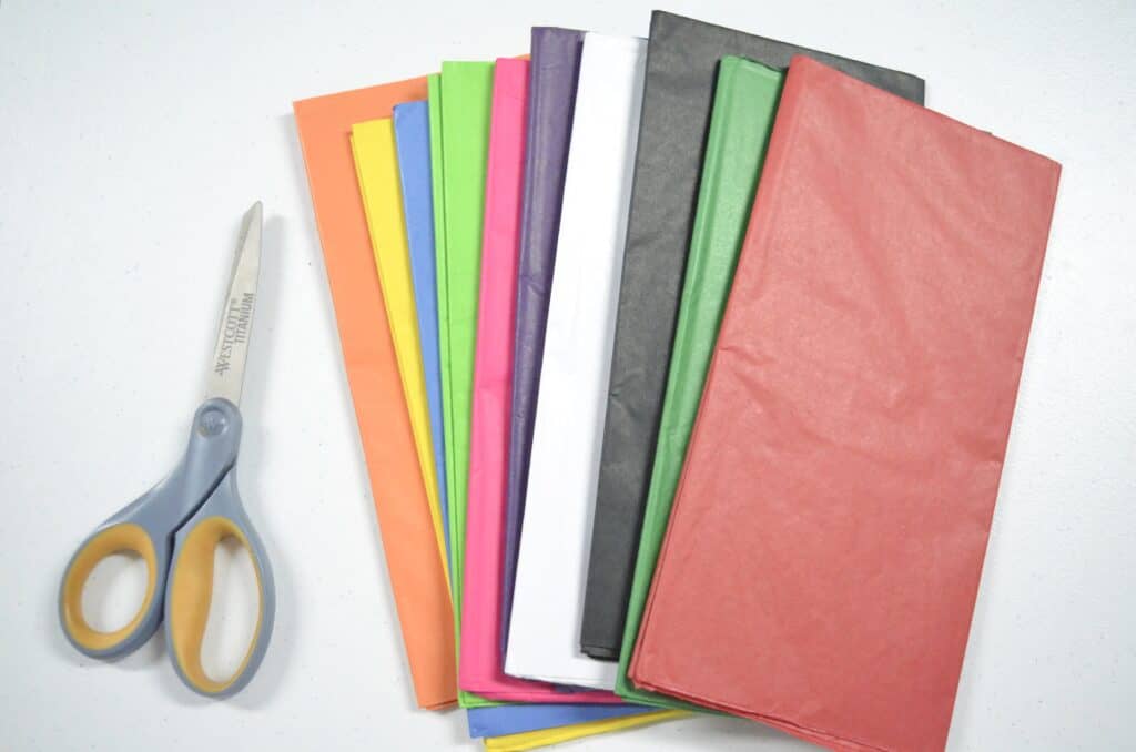 tissue paper craft supplies stock image