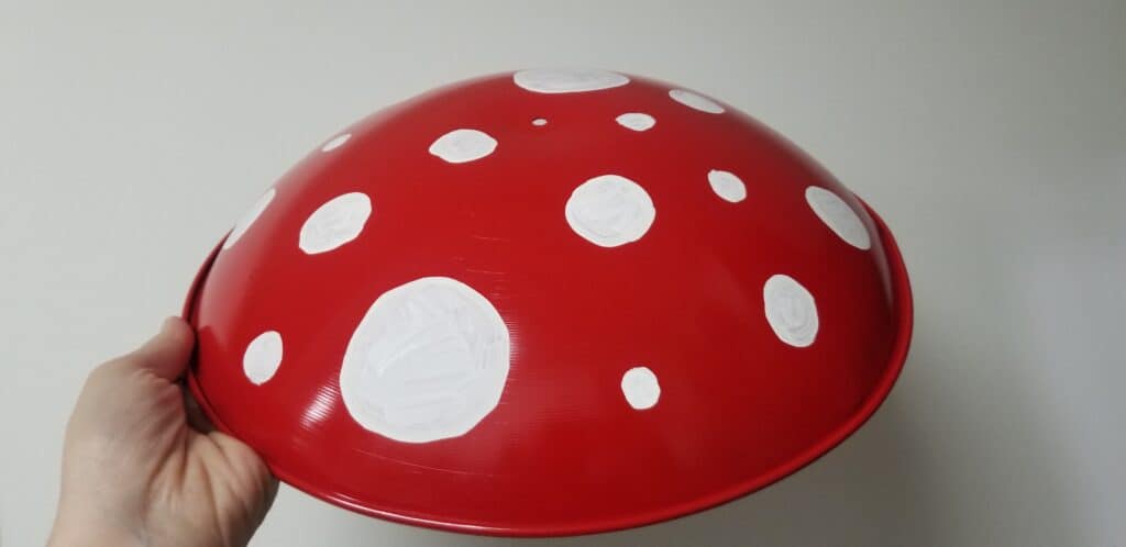metal mushroom art bowl