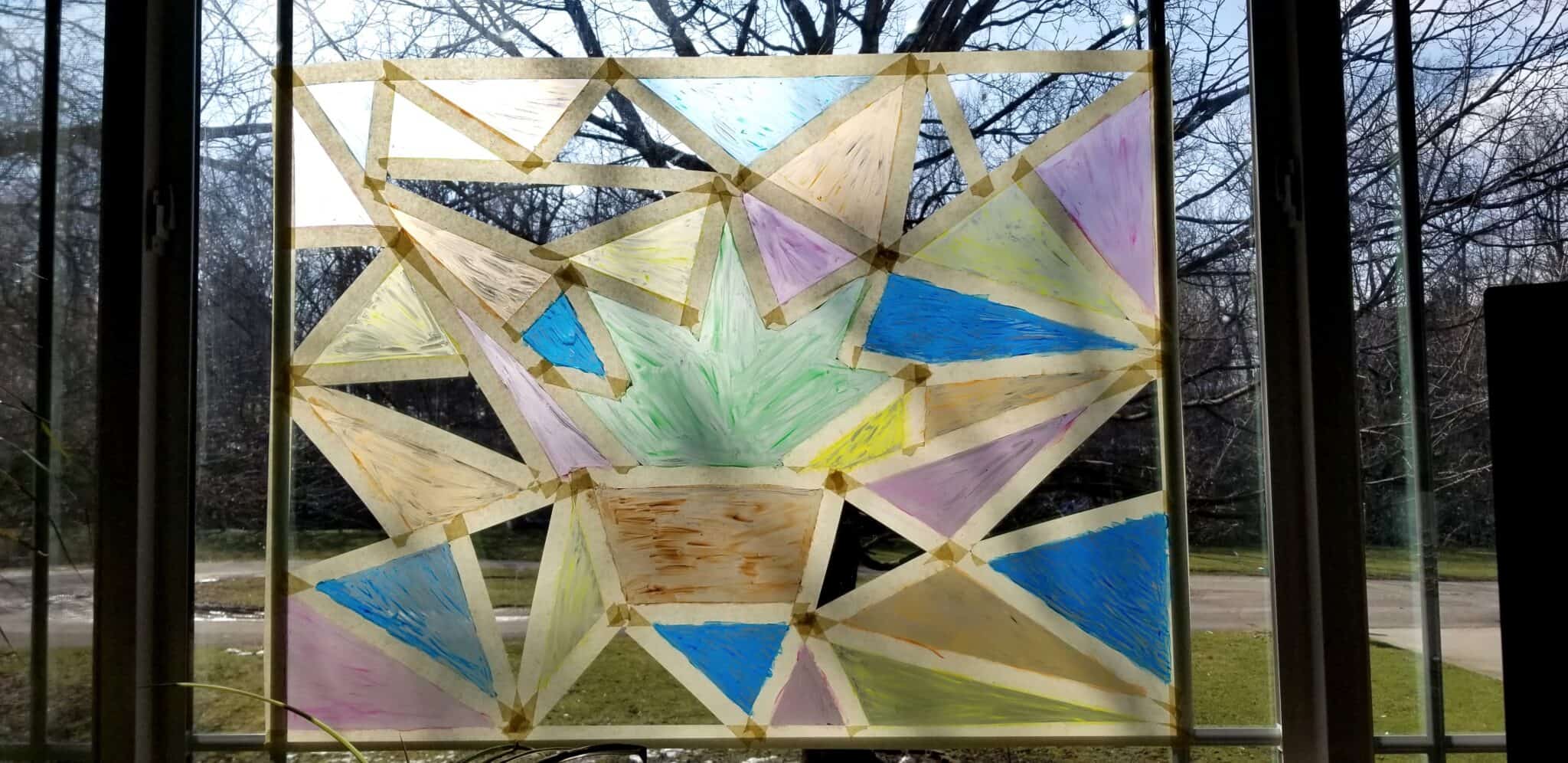 How to Paint Stained Glass Windows at Home Art Activity for Kids