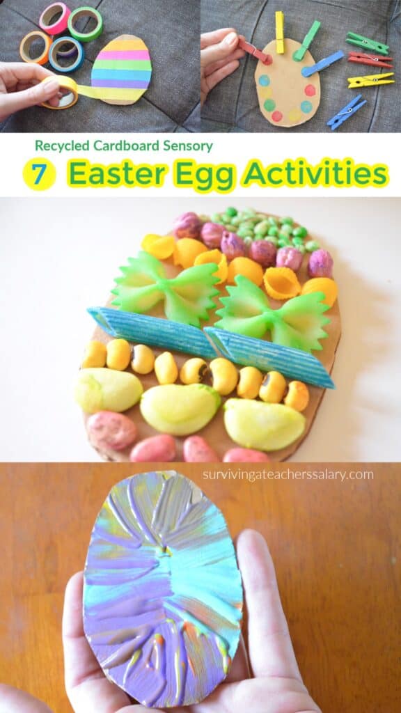 7 Cardboard Easter Egg Art Activities for Preschoolers