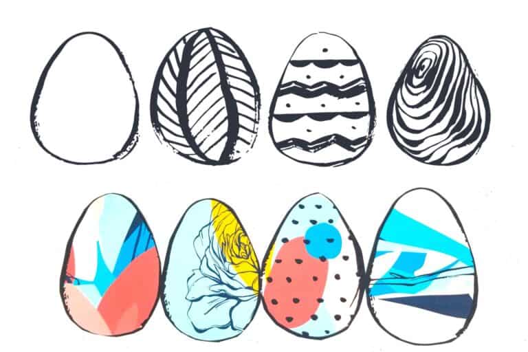 Printable Easter Egg Coloring Pages & Window Designs
