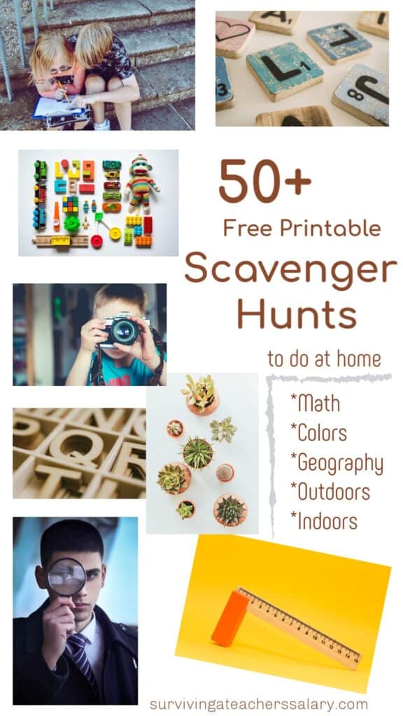 FREE Printable Scavenger Hunts To Do at Home