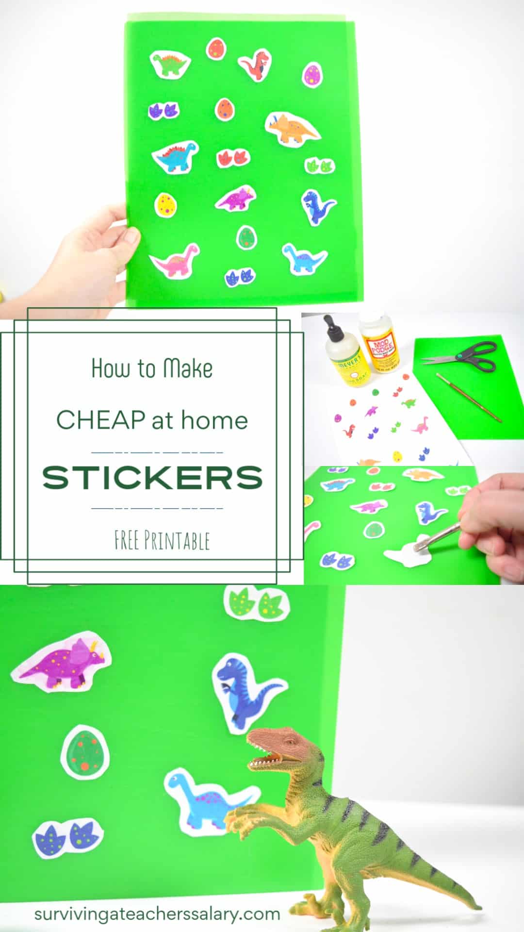 How to Make Your Own Stickers Tutorial - Scented Dinosaur Sensory Craft