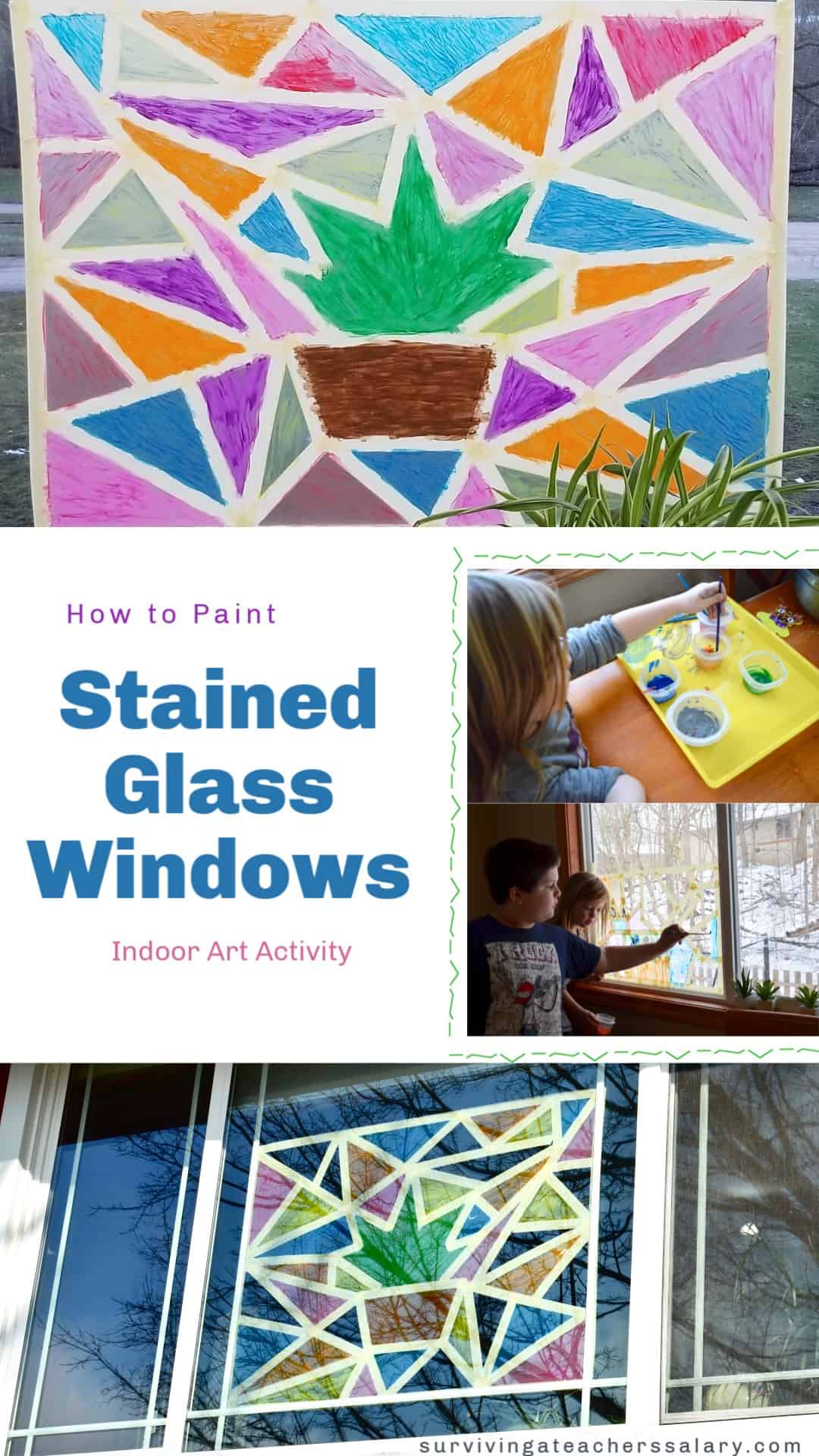 How to Paint Stained Glass Windows at Home Art Activity for Kids