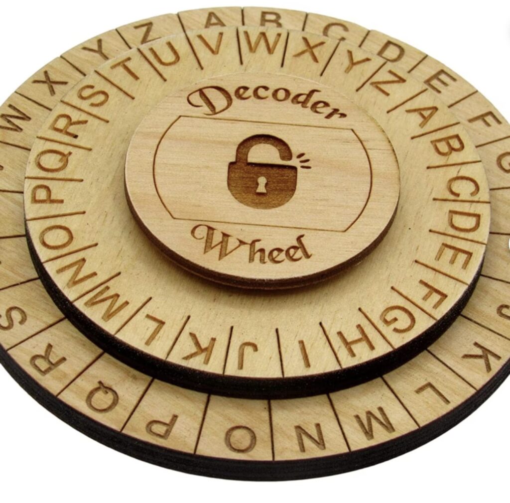 digital escape room decoder wheel prop
