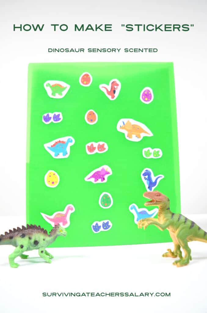 How to Make Your Own Stickers Tutorial - Scented Dinosaur Sensory Craft