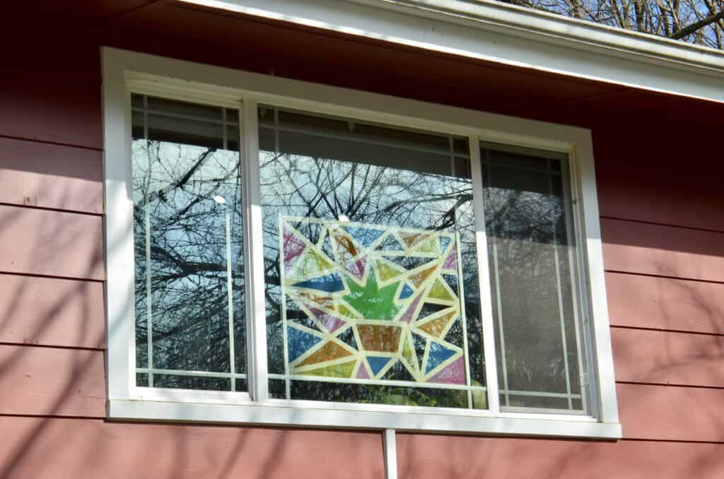 stained glass plant window art