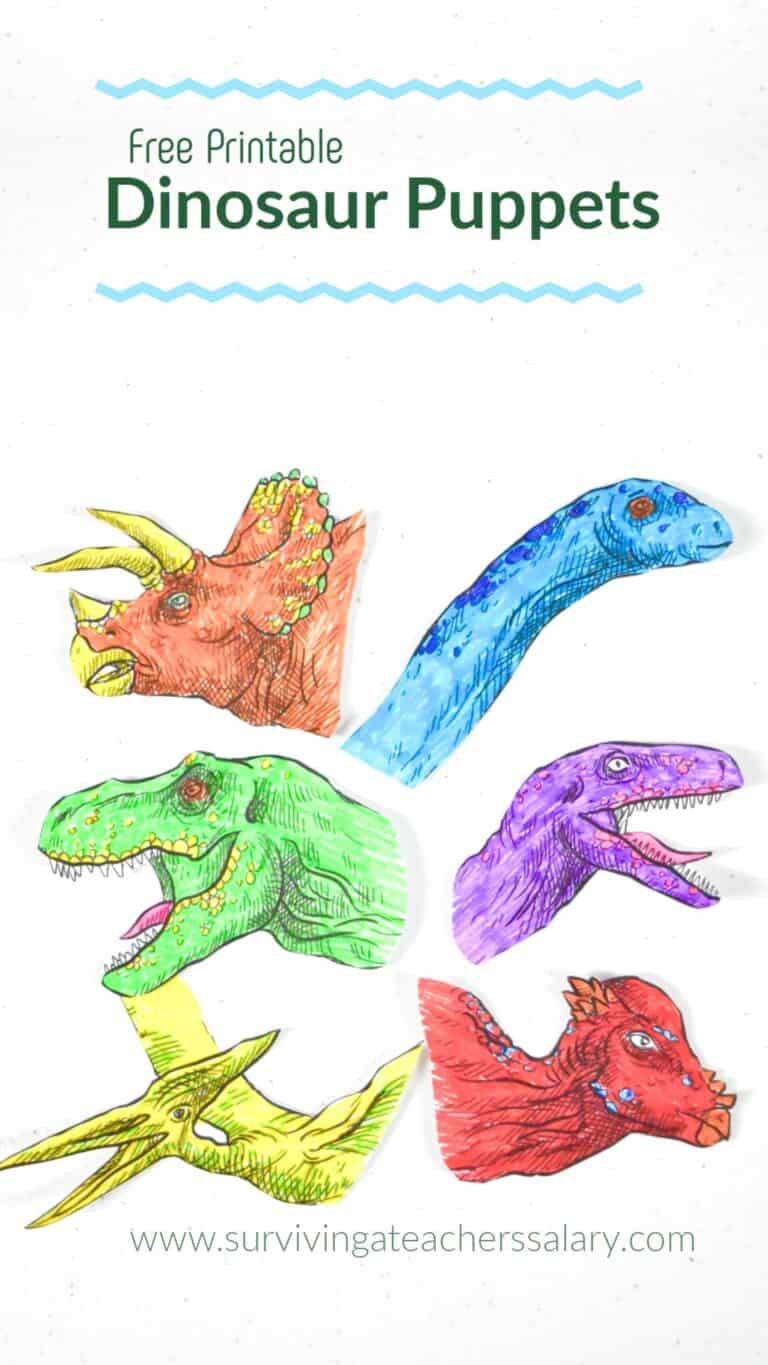 free printable dinosaur puppets