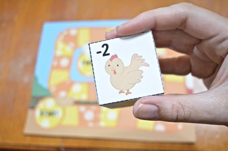 FREE Chicken Life Cycle Printable Math Board Game