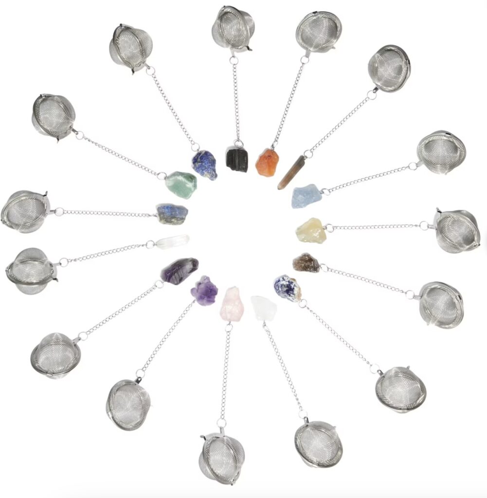 herbal crystals tea strainer