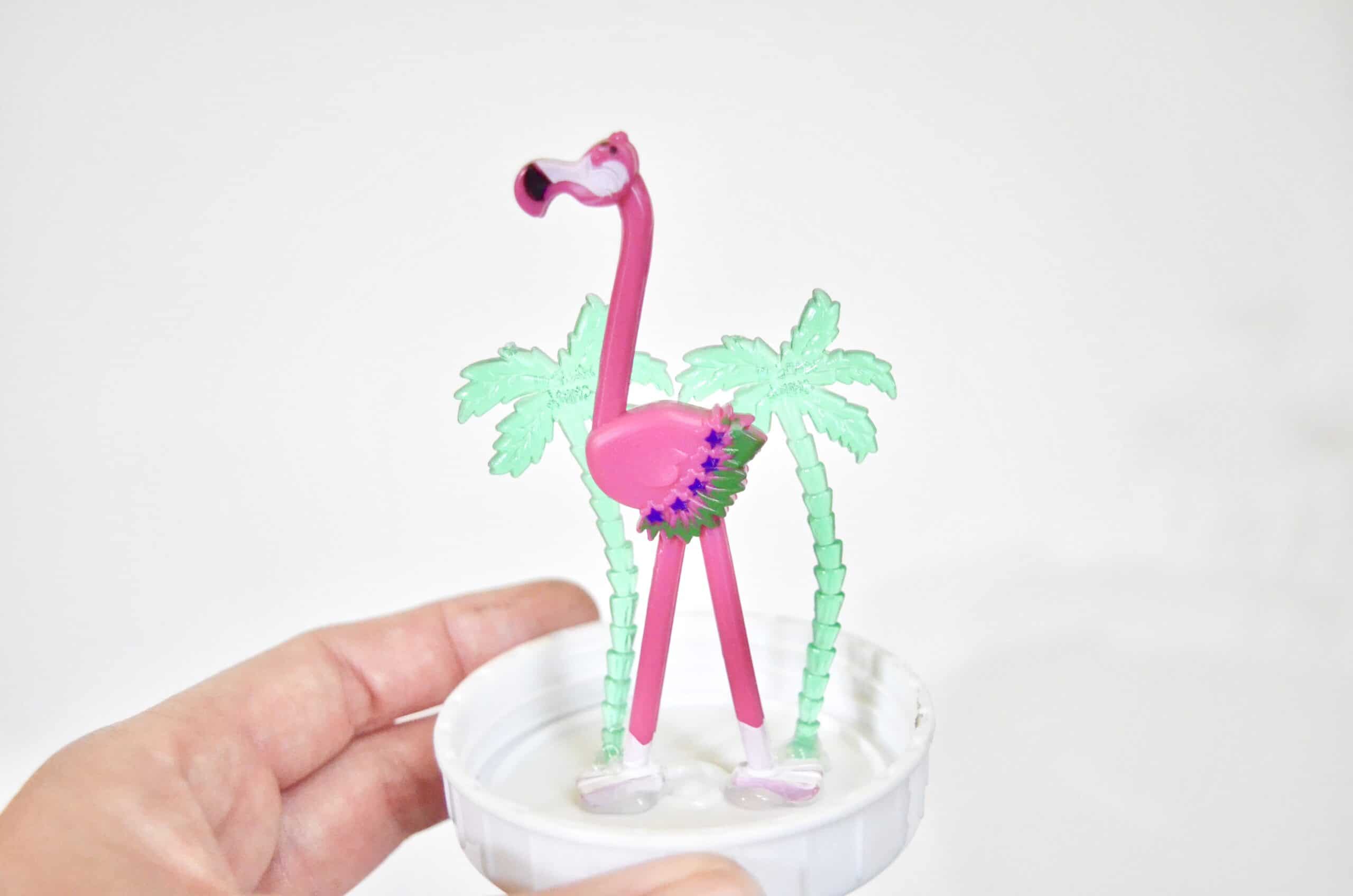 toy flamingo beach globe craft