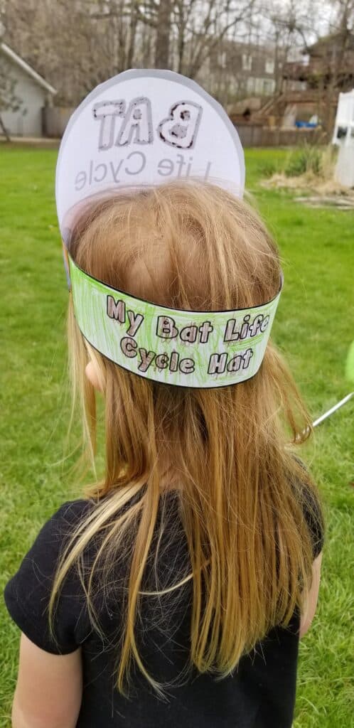 girl wearing printable hat