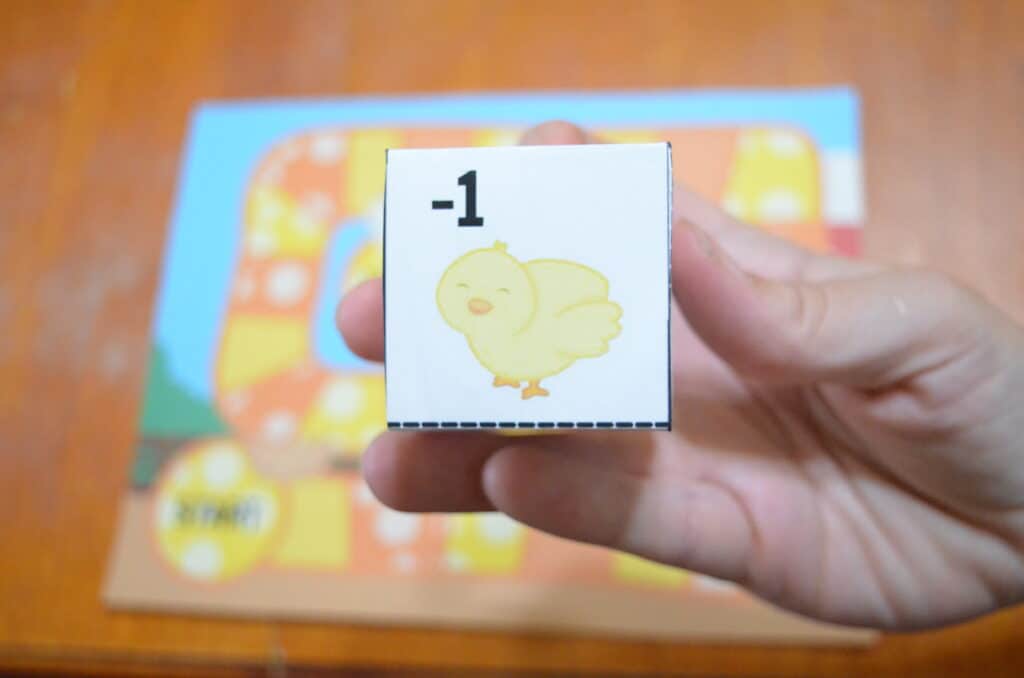 printable chicken math game