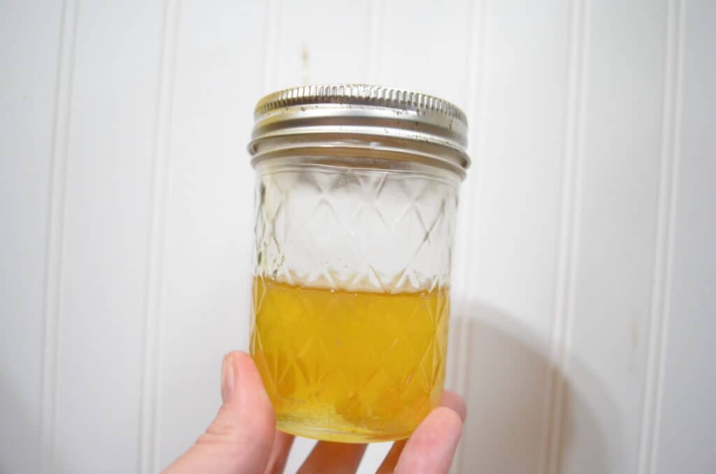 mason jar of dandelion honey