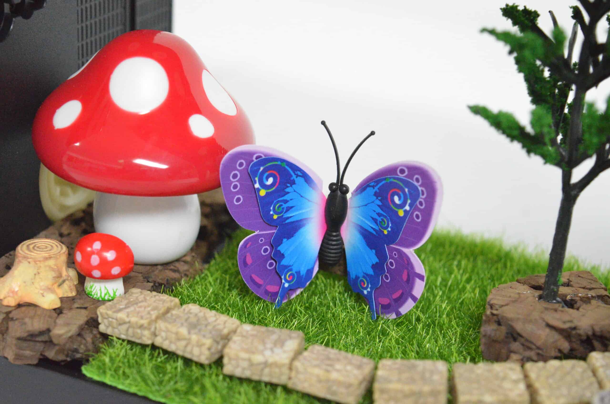 magical butterfly and mushroom