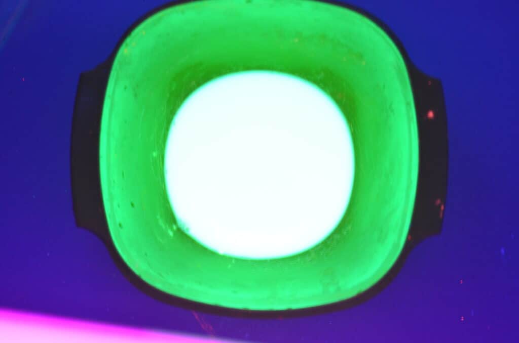 glow in the dark bowl of paint